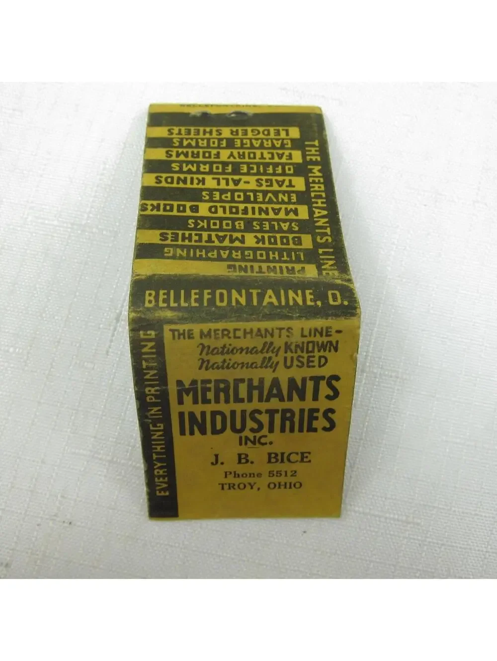 3 Vintage Matchbooks Merchant Industries Inc The City Loan Match Corp of America